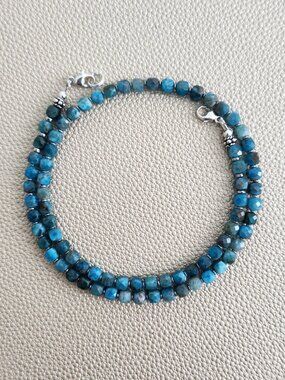 MINI APATITE CUBE NECKLACE --16"